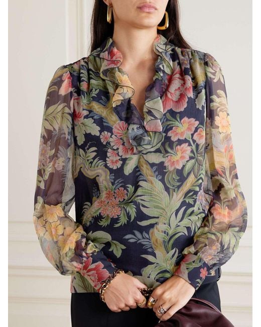 Etro Multicolor Printed Silk Blouse