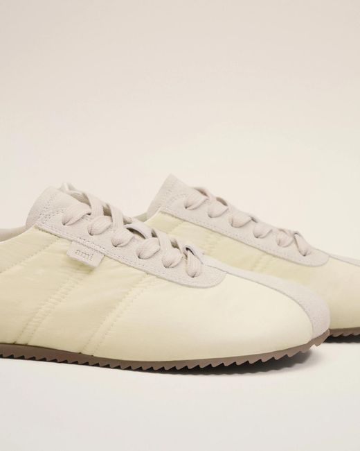 AMI White Soft Lace-Up Sneakers for men