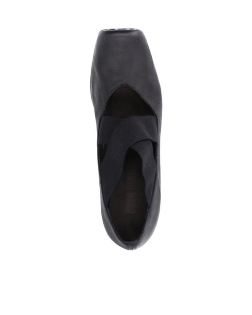 Uma Wang Black Logo Square Toe Heels