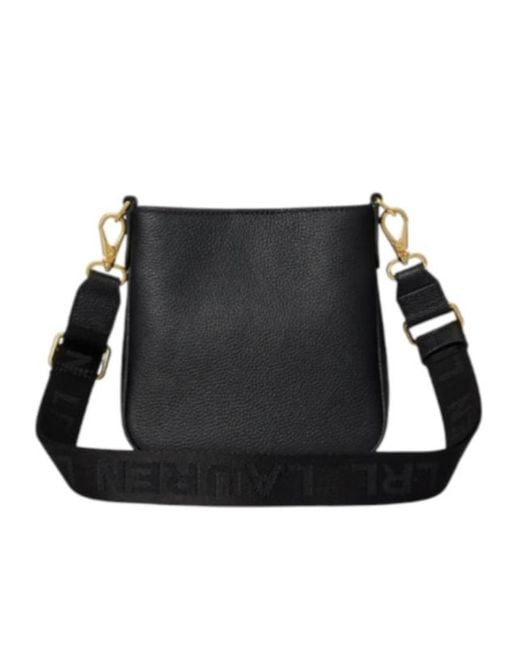 Ralph Lauren Black Lauren Logo Patch Cameryn Crossbody Bag
