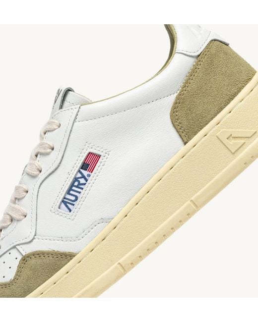 Autry Natural Medalist Panelled Leather Sneakers