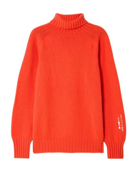 J.W. Anderson Embroidered Merino Wool Turtleneck Sweater
