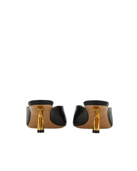 Ferragamo Brown Ferragamo Sculpted Heel Heeled Sandals