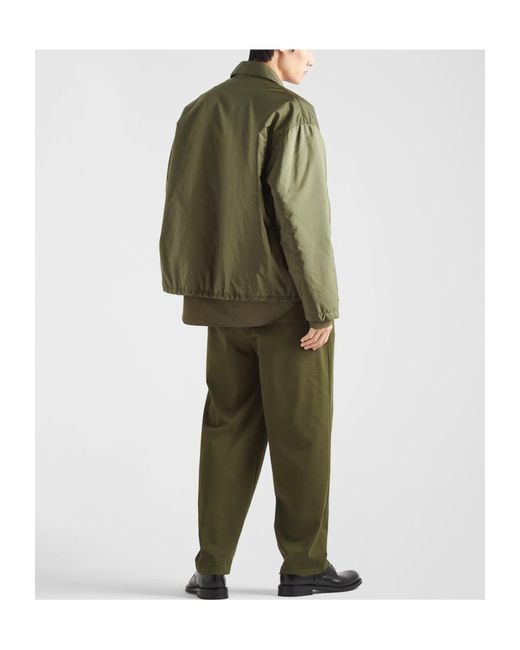 Prada Green Button-Up Shirt Jacket for men