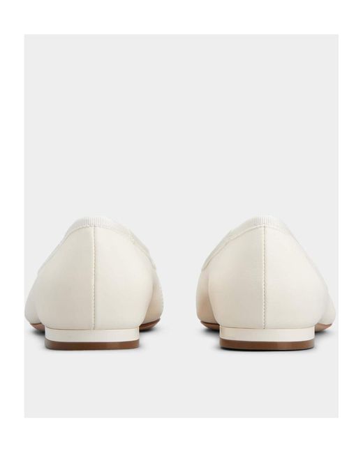 Roger Vivier Natural Embellished Slip-On Ballerinas