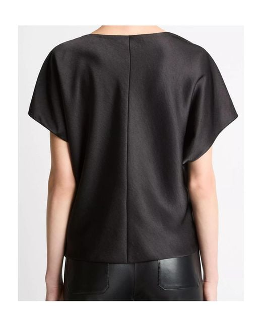 Vince Black Covered Button Long Sleeve Shirt