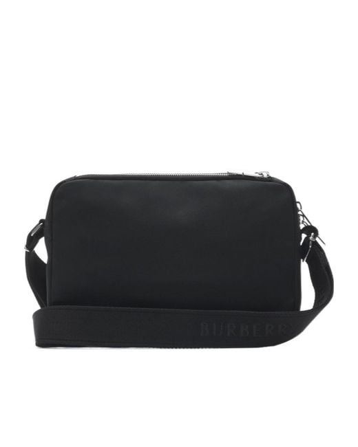 Burberry Black Orkney Logo Embellished Crossbody Bag for men