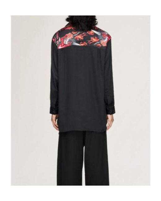 Y-3 Green Satin Graphic Shirt for men