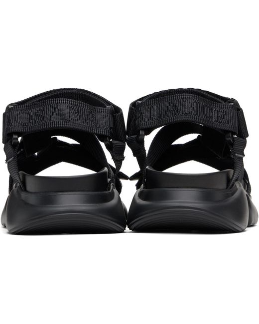 Undercover Black Cross-Strap Sandals