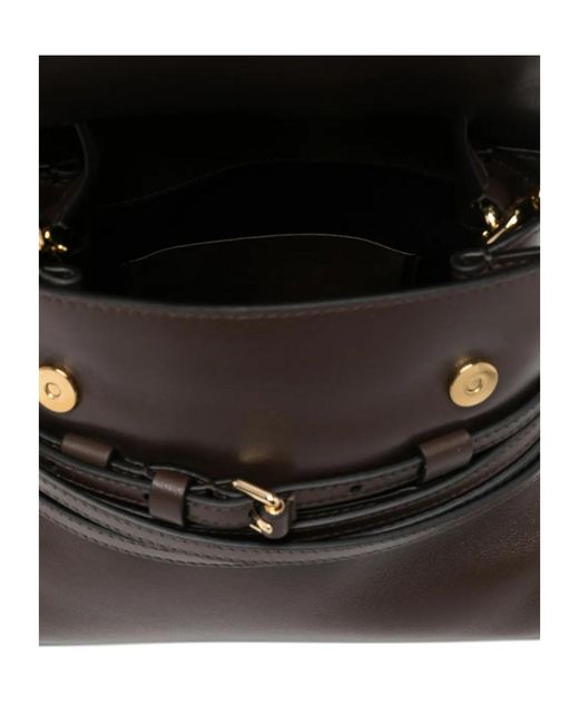 Moschino White Buckle Leather Mini Bag