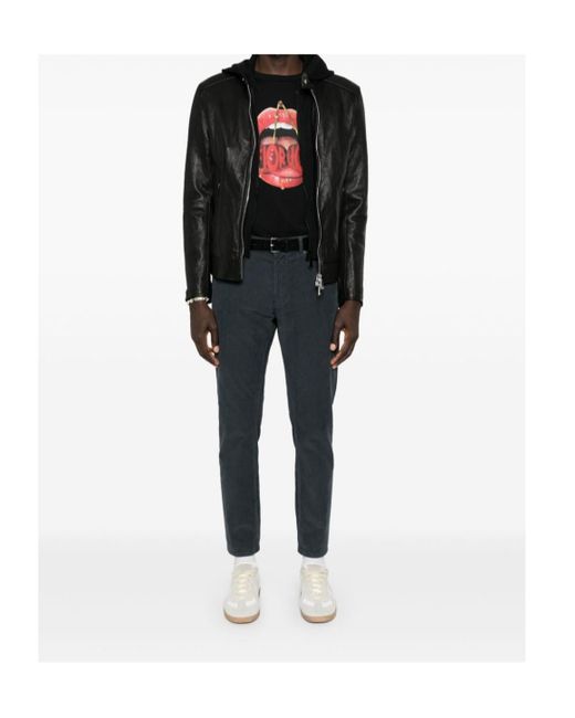 Dondup Blue Belt Loop Casual Pants for men