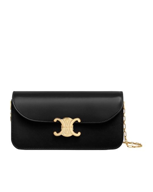 Céline Black Small Chain Triomphe