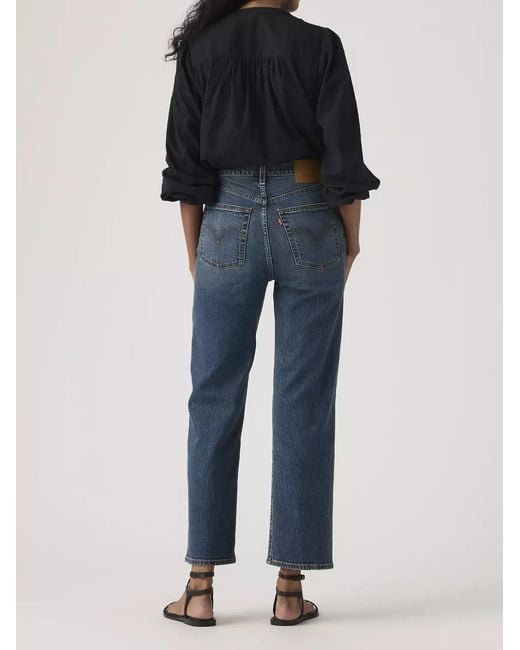 Levi's Blue Ribcage Straight Ankle Jeans