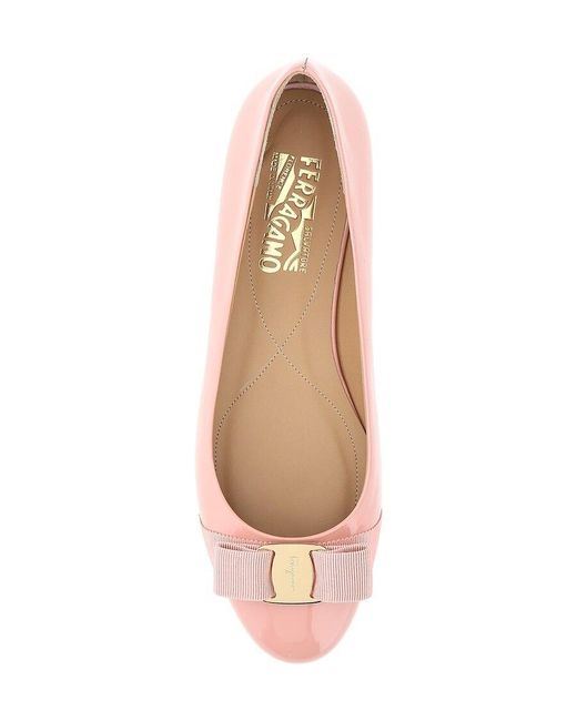 Ferragamo Pink Varina Ballerinas