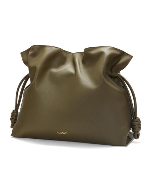 Loewe Green Large Flamenco Clutch