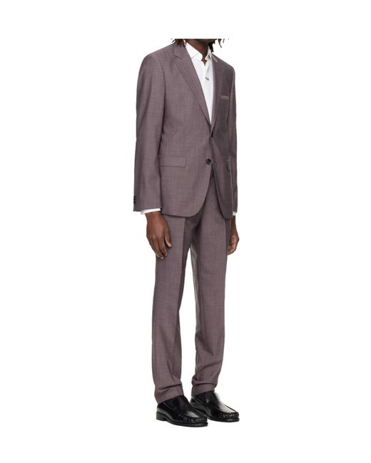 Boss Purple Long-Sleeved Blazer And Two-Piece Suit for men