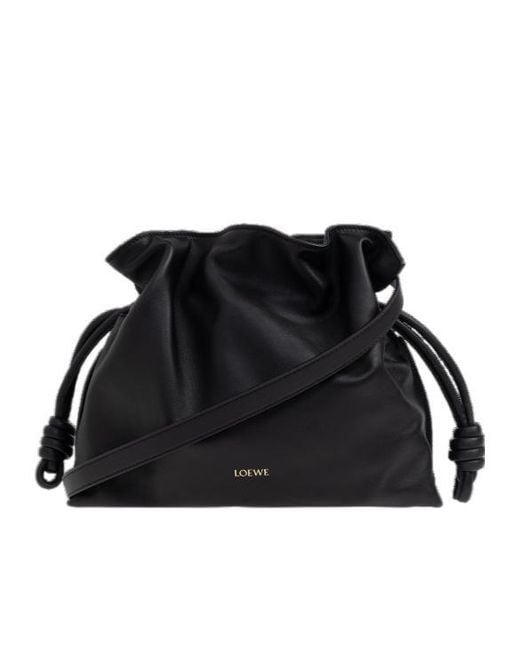 Loewe Black Medium Flamenco Clutch Bag
