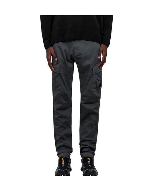 C P Company Black Pantalon Cargo Ergonomique for men