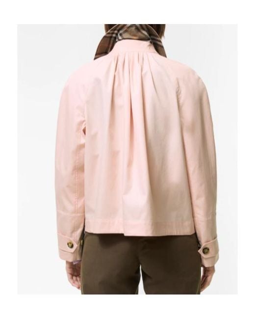 Burberry Pink Tropical Gabardine Tickhill Jacket