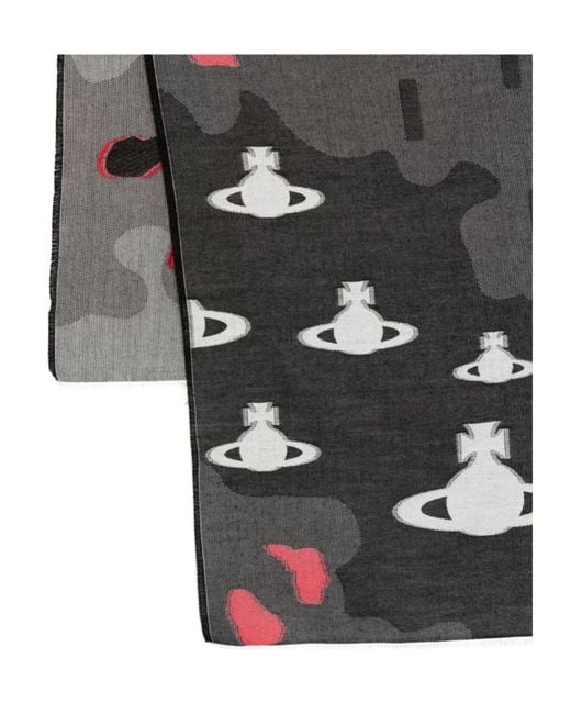 Vivienne Westwood Camouflage Orb Scarf in Grey | Lyst UK