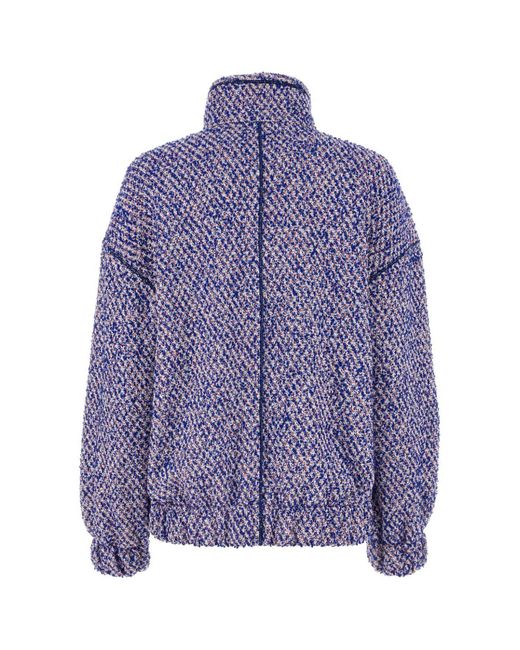Philosophy Di Lorenzo Serafini Purple Tweed Bomber Jacket