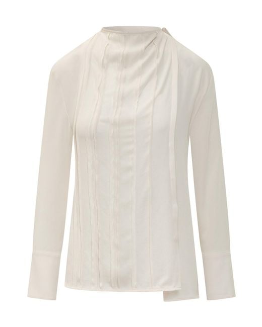 Victoria Beckham White Seam Detail Blouse