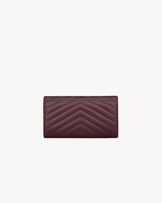 Saint Laurent Purple Monogram Envelope Wallet