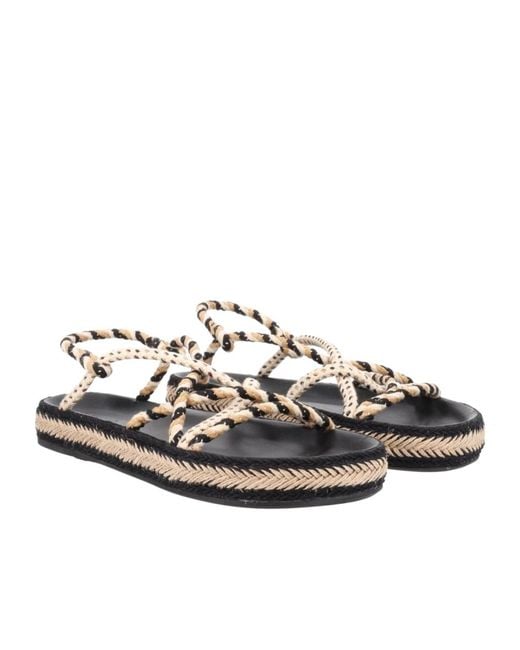 Isabel Marant Brown Kitza Rope Flat Sandals