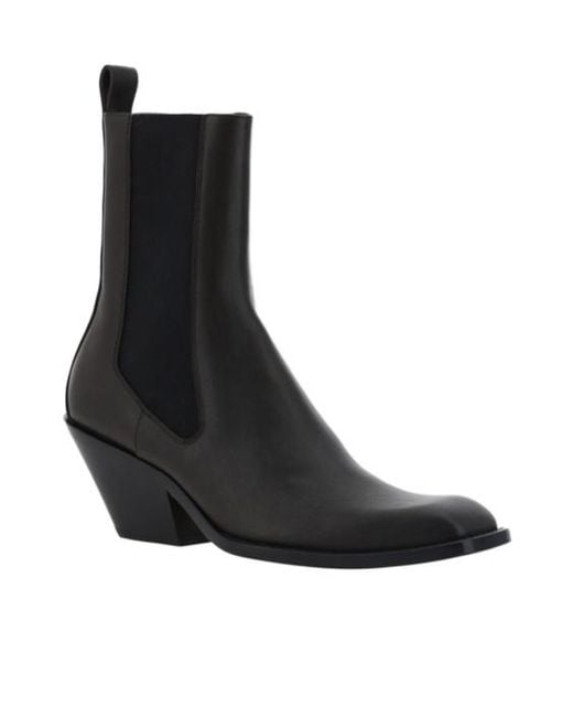 Khaite Black Austin Ankle Boots