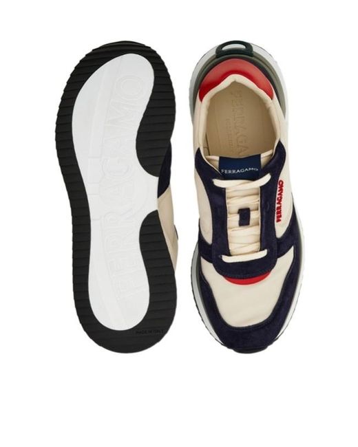 Ferragamo Blue Low Cut Sneaker for men
