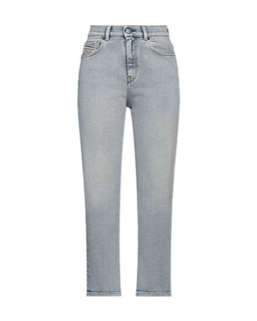 DIESEL Gray Straight-Leg Jeans