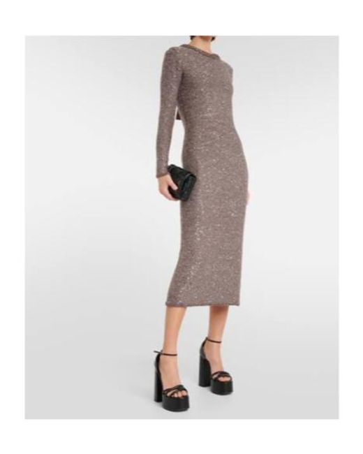 Altuzarra Gray Cindy Metallic Knit Maxi Dress
