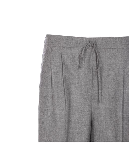 Max Mara Gray Gitti Drawstring Trousers