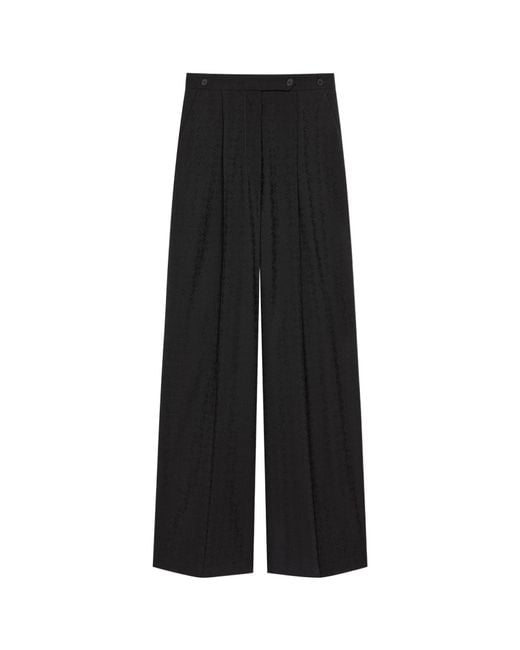 Givenchy Black Monogram 72 Jacquard Pleated Pants