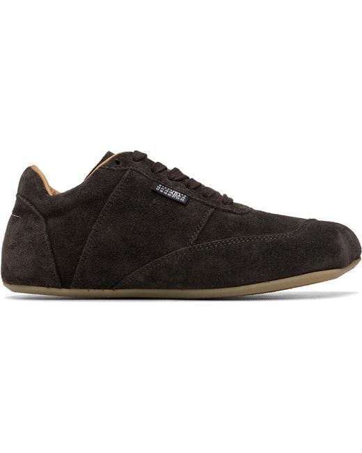 MM6 by Maison Margiela Brown Lace-Up Sneakers
