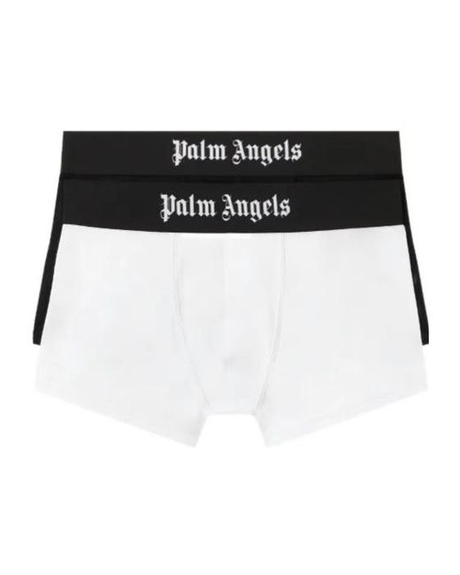Palm Angels Black Logo Waistband Trunks Multipack for men
