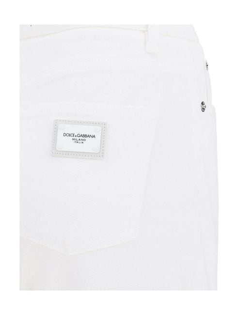 Dolce & Gabbana White Low Rise Skinny Jeans