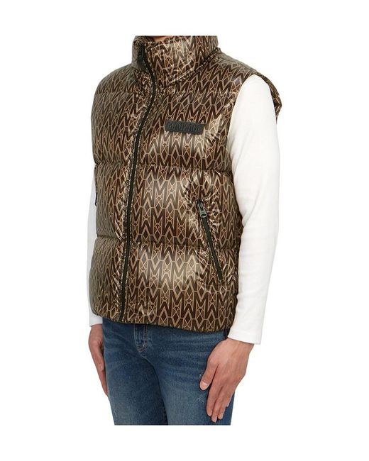 Mackage Brown Zipper Down Vest for men