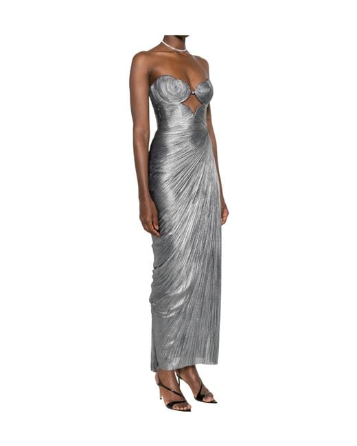 Maria Lucia Hohan Gray Off Shoulder Dress
