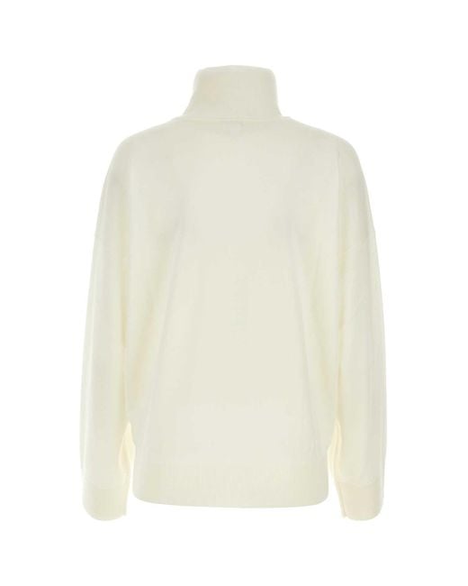 Bottega Veneta White Ivory Wool Oversize Sweater