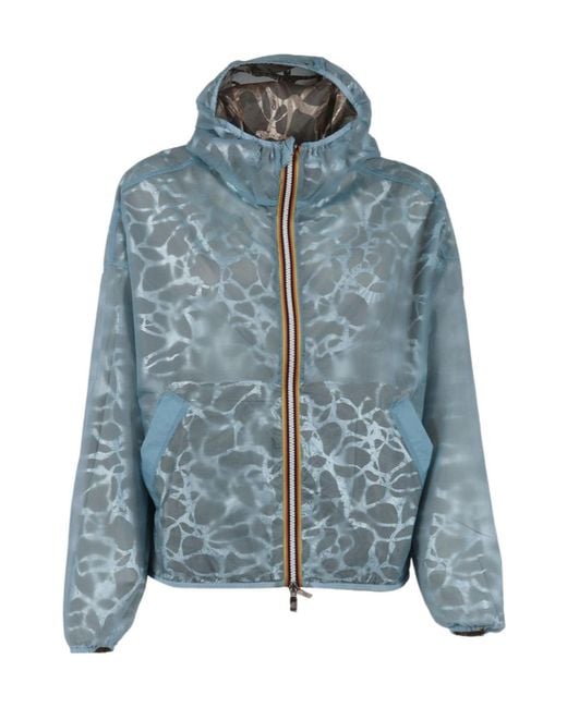 K-Way Brown Laurettee Super Light Reversible Hooded Jacket