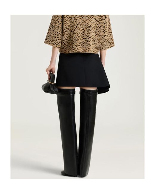 Givenchy Black Slashed Mini Skirt