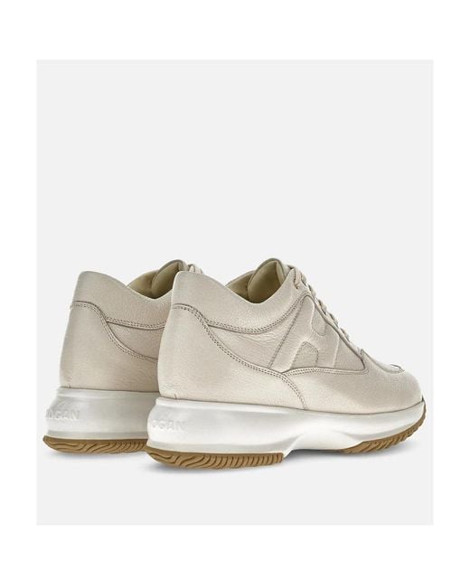Hogan Natural Interactive Lace-Up Sneakers