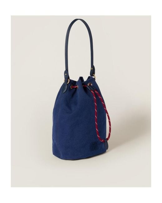 Miu Miu Blue Gabardine Sachet