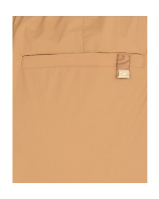 Herno Natural Lightweight Drawstring Cropped Trousers