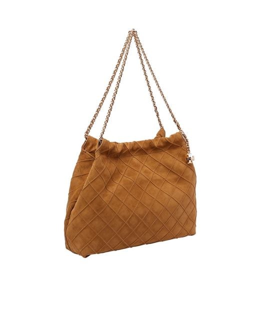 Tory Burch Brown Chain-Linked Shoulder Bag