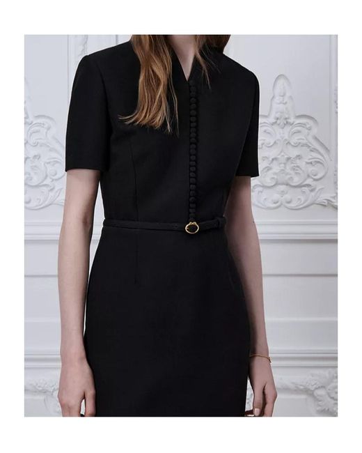 Dior Black Mid-Length Belted Dress