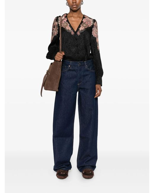 Twinset Black Floral Shirt