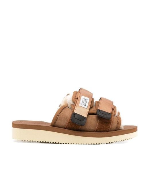 Suicoke Brown Logo Slippers