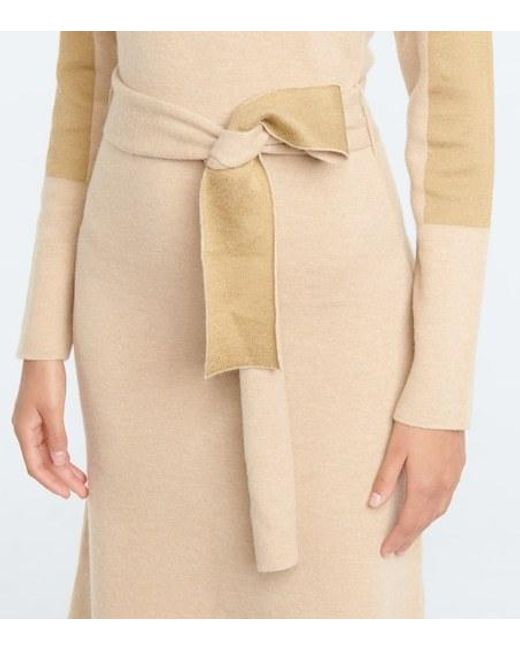 Victoria Beckham Natural Knitted Dress